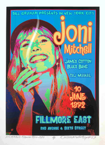 Honoring Janis Joplin at Fillmore East 1968 New Poster Hand-Signed