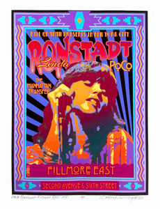 Linda Ronstadt Fillmore East Debut Tribute Hand Signed David Byrd Includes COA