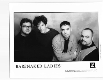 BARENAKED LADIES Original Vintage 1996 Glossy B&W Promo Press Photo COA