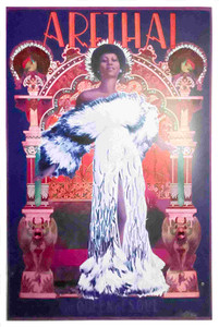 Aretha Franklin Poster Queen of Soul Original Litho Hand Signed Bob Masse COA