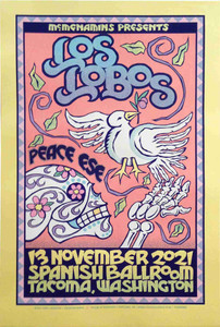 Los Lobos Poster Spanish Ballroom Tacoma Original Signed Silkscreen Gary Houston