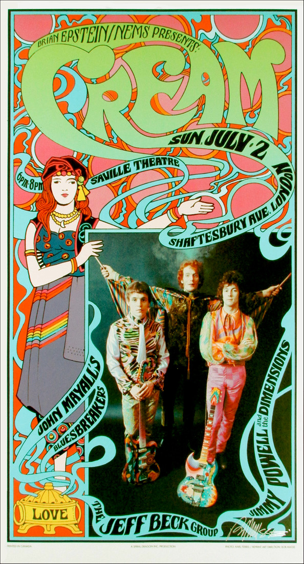 Cream John Mayall Jeff Beck Saville Theater London