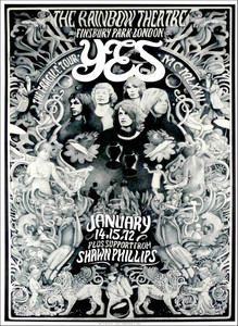 Yes The Fragile Tour Ultimate Fan Poster by Steve Harradine Fascinating