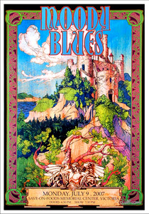Moody Blues Poster Gorgeous Hand-Signed Lithograph by Bob Masse