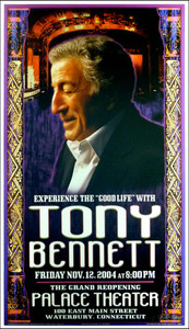 Tony Bennett Poster Palace Theater Waterbury Signed by Bob Masse