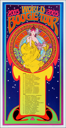 Canned Heat Poster 2005 World Boogie Tour Original Signed Litho Bob Masse