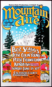 Mountain Aire 1975 Poster Boz Scaggs Jesse Colin Young Peter Frampton