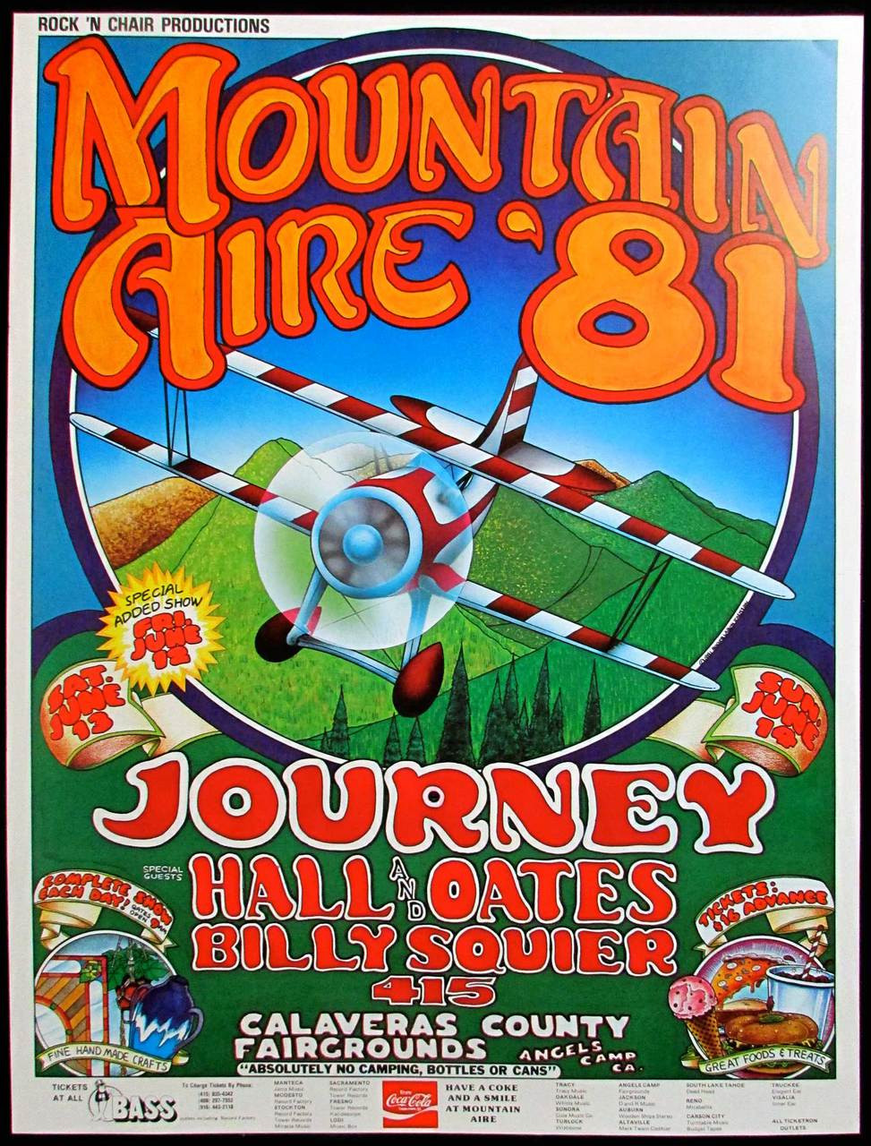 Mountain Aire 1981 Poster Journey Hall and Oates Billy Squier