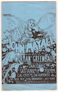 John Mayall Norman Greenbaum Original Handbill Cal Expo Sacramento 1968