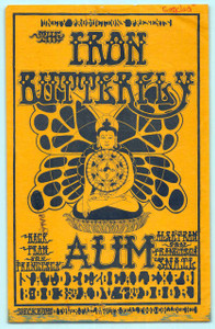 Iron Butterfly AUM Rare Original Handbill Cancelled Sacramento Concert 1968