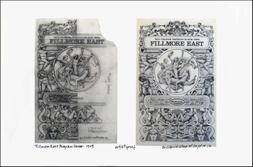 Fillmore East '69 Program Cover Image + Found Sketch A/P Signed David Byrd