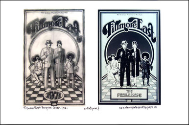 Fillmore East Program Poster Image + Sketch 1971 Signed by David Byrd