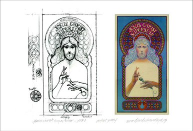Jesus Christ Superstar 1971 Poster Print + Concept Sketch Signed David Byrd