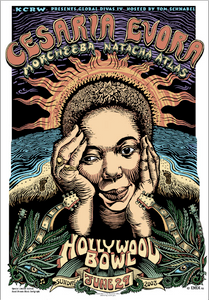 Cesaria Evora Poster Hollywood 2003 Original Silkscreen Signed Doodled EMEK