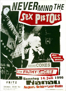 Sex Pistols Filthy Lucre Tour Subway Original Poster Hanau Germany 1996 NM