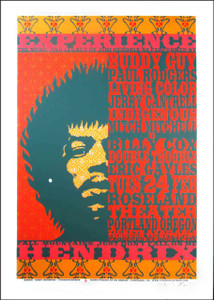 Jimi Hendrix Poster Tribute Buddy Guy Signed Ltd Silkscreen by Gary Houston