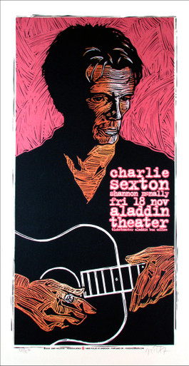 Charlie Sexton Poster Original Limited Ed Signed Silkscreen by Gary Houston