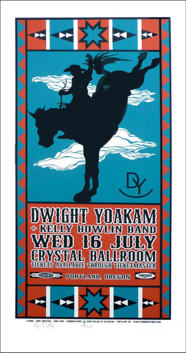 Dwight Yoakam Poster Original Limited Ed Signed Silkscreen by Gary Houston