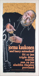 Jorma Kaukonen Original Limited Edition Signed Silkscreen by Gary Houston