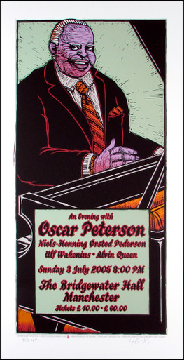 Oscar Peterson Original Limited Edition Signed Silkscreen by Gary Houston