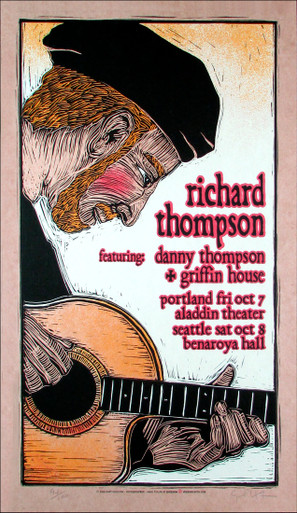 Richard Thompson Griffin House Signed Silkscreen Poster by Gary Houston
