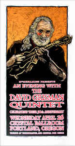 David Grisman Quintet Poster Original Signed Silkscreen by Gary Houston