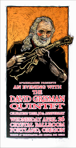 David Grisman Quintet Poster Original Signed Silkscreen by Gary Houston