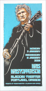Kris Kristofferson Poster Original Signed Silkscreen by Gary Houston 2005