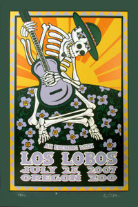 Los Lobos Poster Oregon Zoo 2007 Original Silkscreen SN 135 by Gary Houston