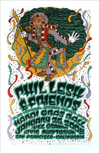 Phil Lesh & Friends Poster Mardi Gras Ball San Francisco 2008 Gary Houston
