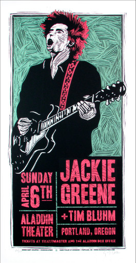 Jackie Greene Tim Blume Original Signed Silkscreen Poster by Gary Houston