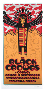 Black Crowes Poster McMenamins Signed Silkscreen Poster by Gary Houston