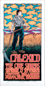 Calexico Poster The Cave Singers Original Signed Silkscreen by Gary Houston