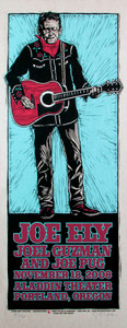 Joe Ely Poster Joe Pug Original Signed Silkscreen by Gary Houston 2008