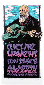 Richie Havens Poster Original Signed Silkscreen by Gary Houston 2009