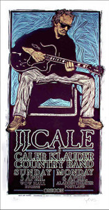 J.J. Cale Concert Gig Poster Portland 2009 Original SN 150 by Gary Houston.
