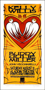 Kelly Willis Poster Buddy & Julie Miller Original Signed Silkscreen Gary Ho