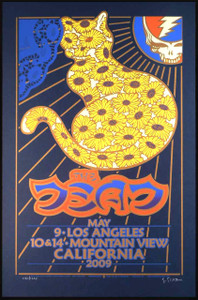 The Dead Poster LA & Mountain View May 2009 Orig Silkscreen SN Gary Houston