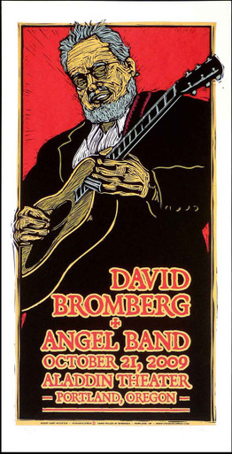 David Bromberg & the Angel Band Poster Signed Silkscreen Gary Houston