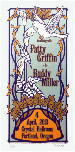 Patty Griffin & Buddy Miller Poster Original Signed Silkscreen by Gary Hous