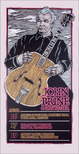 John Prine Northwest Tour 2010 Poster Original Signed Silkscreen