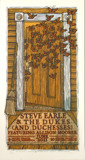 Steve Earle Allison Poster Original Signed Silkscreen by Gary Houston