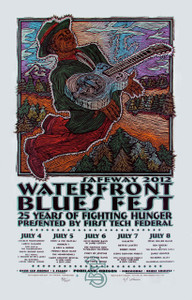 Waterfront Blues Festival Poster 2012 Original Signed Silkscreen Gary Houst