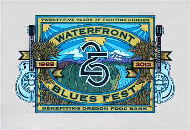 Waterfront Blues Poster 2012 Special Edition ñFruitboxî Signed Silkscreen