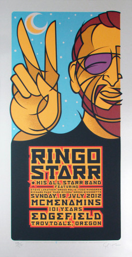 Ringo Starr & His All Starr Band Poster Original Signed Silkscreen Gary Hou