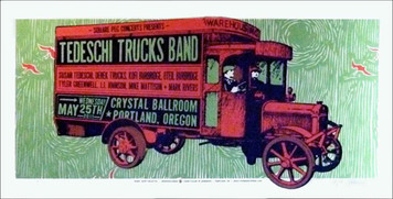 Tedeschi Trucks Band Original Silkscreen Poster s/n 105 by Gary Houston