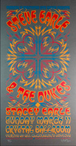 Steve Earle & the Dukes Stacey Earle Signed Silkscreen by Gary Houston