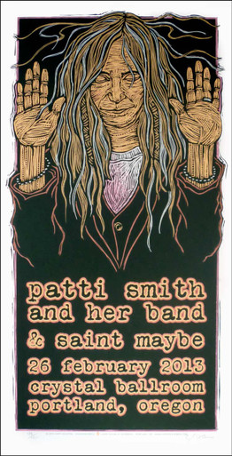 Patti Smith and Her Band Poster Original Signed Silkscreen by Gary Houston