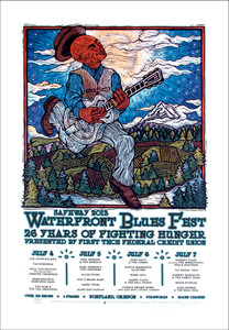 Waterfront Blues Festival 2013 Original Signed Silkscreen Concert Poster