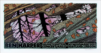 Ben Harper Poster Schnitzer Hall 2013 Signed Numbered Gary Houston